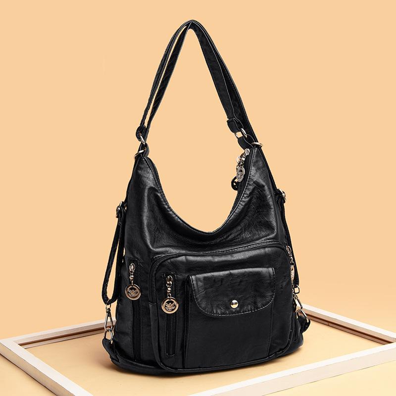 Deri Tote Çanta Kadın Büyük Kapasiteli Çanta Omuz Crossbody Çanta