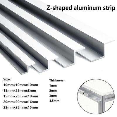 Z-Shaped Aluminum Edge Trim 10/15/20/22mm, Flexible Decorative Molding for Cabinet Door Window Frame (1 Piece)