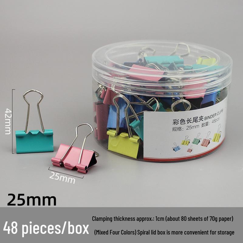 Colored 41mm Swallowtail Clip for Documents and Office Supplies