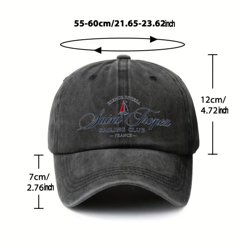 Cappello regolabile stampato del Saint Tropez Sailing Club per PC, unisex, stile sportivo da esterno, regalo ideale per vacanze al mare, appassionati di vela