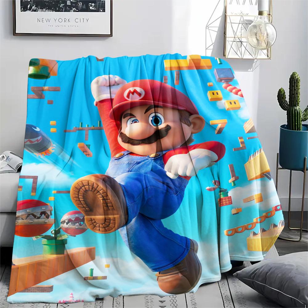Mario Classic Poster Blanket, Mario Fan Cozy Throw, Great Gift.chl 75X95CM