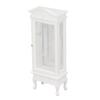 1:12 Doll House Miniature Cabinet Wooden Simulation White Arc Roof Single Door Dollhouse Display