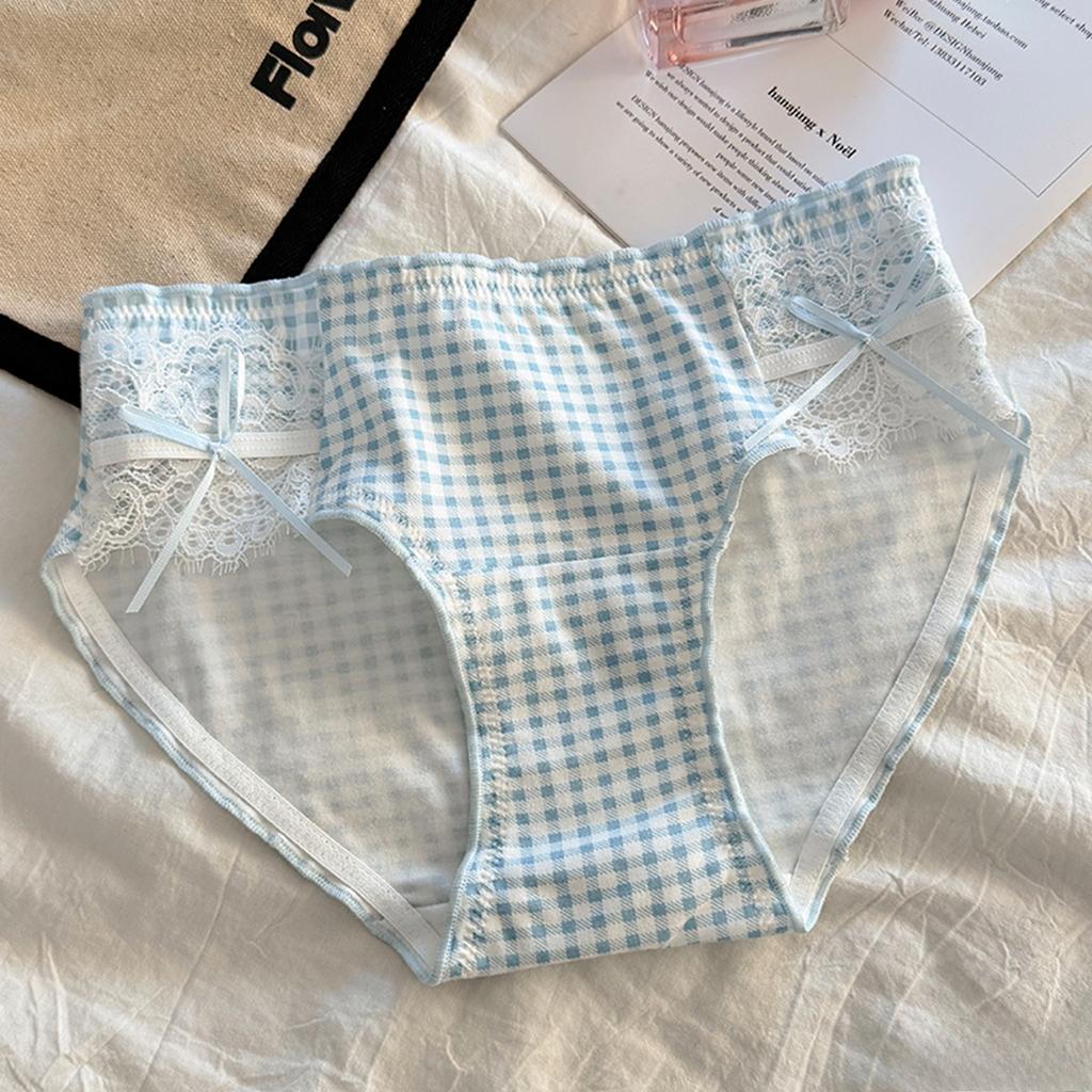 Women's Summer Sweet Floral 10A Antibacterial Cotton Crotch Waist Triangle Briefs