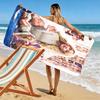 Sabrina Carpenter Soul  Print Beach Towel, Large Soft Quick Dry Towel for Beach Camping Swimming