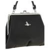 Vivienne Westwood Granny Frame Removable Metal Chain Polyurethane Cotton Tote Bag Women tote bags Black 4B010007WS0021N401