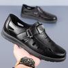 Men's Leather Shoes Business Casual Dress Single Shoes Soft Sole Summer Men's Sandals Medium Old Dad Shoes Beach Shoes