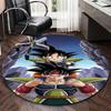 1pc Dragon Ball Z Goku & Vegeta Anime Cartoon Design Round Carpet for Office Chair Mat, Non-Slip Rug Suitable for Home Decor, Living Room, Bedroom