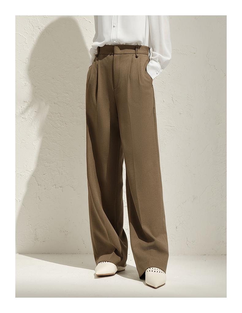 Jiuzi Anna Kou Chinese Style Commuting Loose Straight Leg Pants