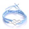 2Pcs/Set Couple Bracelet For Men Women Handmade Braided Rope Infinity Love Lucky Bracelet Friendship Valentine's Day Zircon