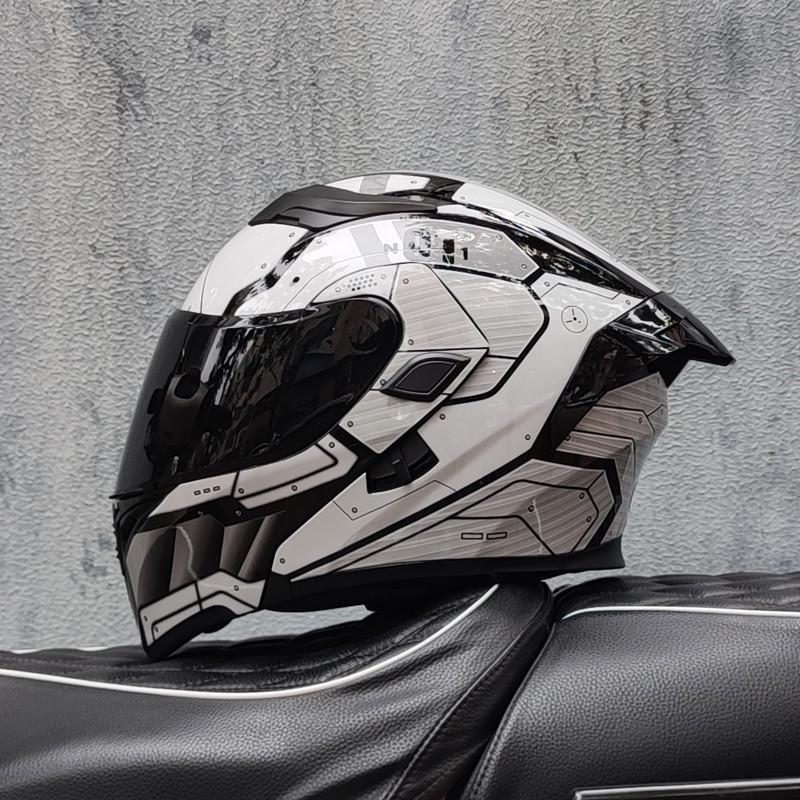 E5GOrz Flip-up Motorcycle Helmet for Men & Women – Full Face, All-Season with Bluetooth Slot, Big Tail Wing, 3C Certified