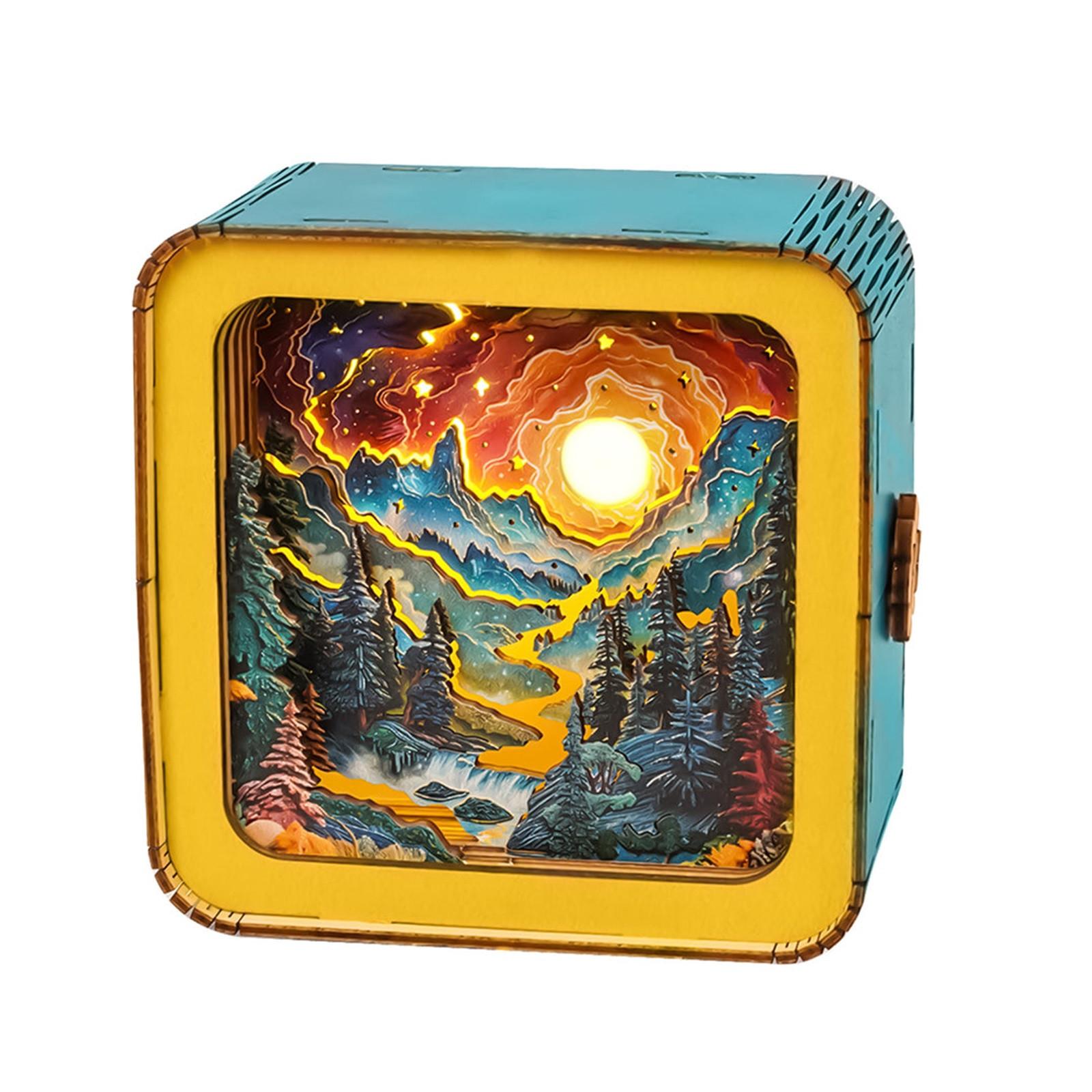 

3D пазл-ночник 3D деревянные пазлы для взрослых DIY поделки для взрослых рождественские украшения/подарки для семьи и друзей One Size