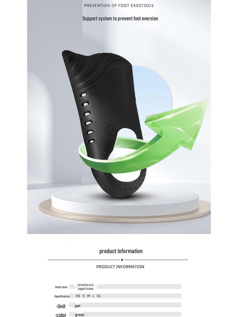 Arch Support Insoles for Flat Feet & Toe Correction (Men & Women)