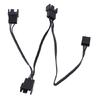 Effektiv kjøling 4-pins viftefordelerkabel, 1 til 3 PWM-kontakter 4-pins PWM viftefordelerkabel for PC-vifter, 30 cm lang