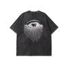 Hirsionsan Y2k Qualität Übergroßes Gewaschenes T-Shirt Damen Herren Vintage Print T-Shirts Streetwear Wash T-Shirt Mädchen Luxusmarke Tops