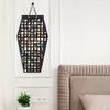 1pc Stylish Rhombus Felt Jewelry Hanging Organizer - Black Multi-Compartment Display Pouch - Home Storage & Retail Showcase