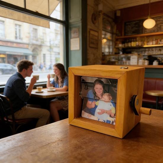 Custom Flip Photo Box Personalized Photo Flipbook Frame Animation Machine Mechanical Hand-crank Picture Flipper