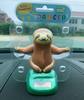 Sloth Solar-Powered Car Ornament - Cartoon Shaking Head Doll, Creative Halloween Gift, Custom Car Accessory