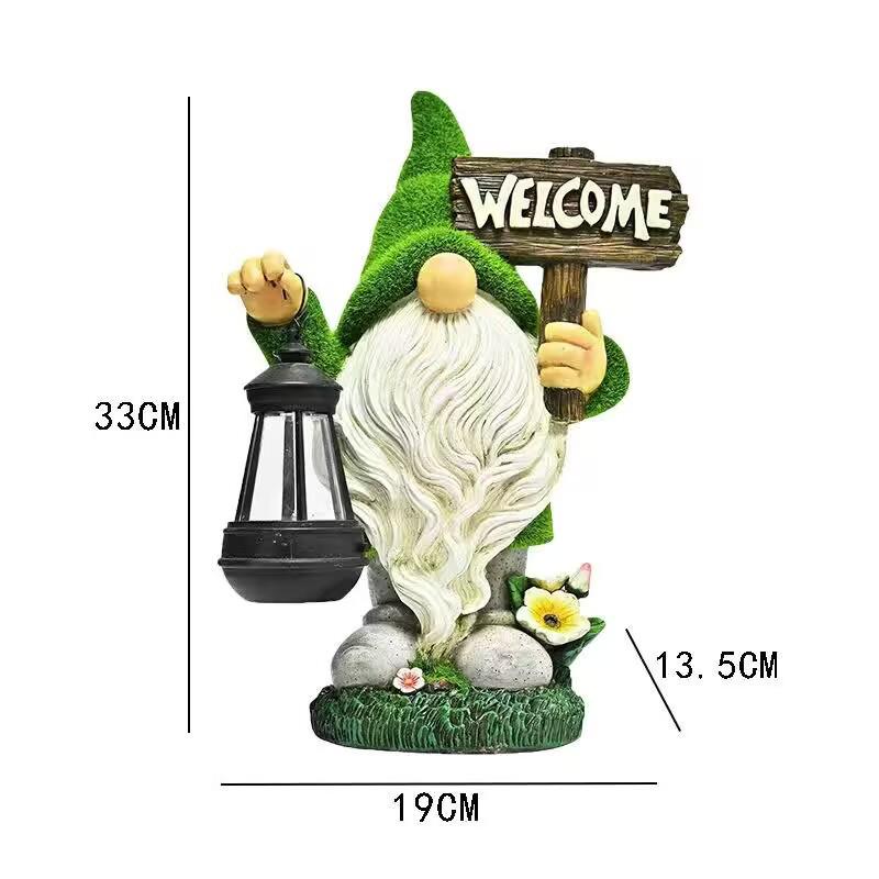 

Садовый солнечный гном, полимерная фигурка - Ландшафтный светильник для двора