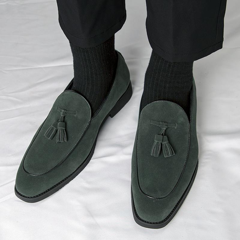 Fashion Leisure Moccasins Slip On Men's Walking Shoes Male Cow Suede Leather Men Loafers Handmade Footwear 2025 Fashion Men Casual Shoes