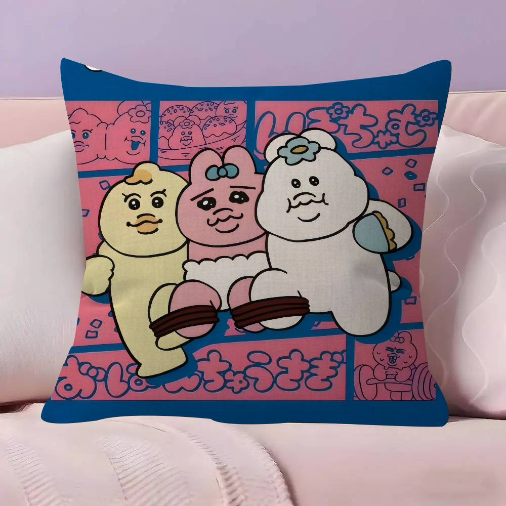 Kawaii OOpanchu Usagi  Cushion Cover 30x50 Polyester Sofa Cushions Decorative Throw Pillows Home Decoration Pillowcover