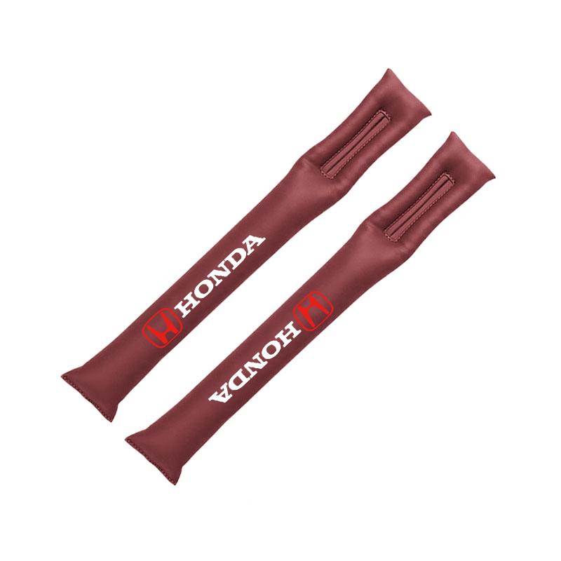 WDM2 2Pcs Car Seat Gap Filler Strip Soft Pads Leather Car Styling Spacer For Honda Civic Accord Fit Jazz Pilot CRV Odyssey Passport
