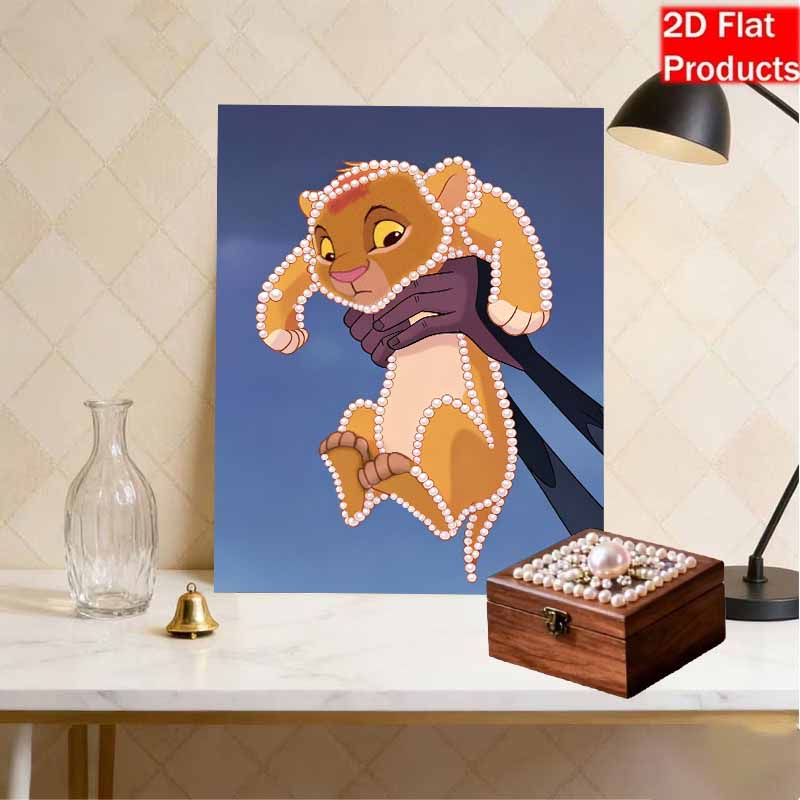 Creative Pearl Art Painting Based On Classic Scenes In Disney Pearl Painting The Lion King 5D DIY Pearl Embroidery Mosaic Cross Stitch Kit Home Decor