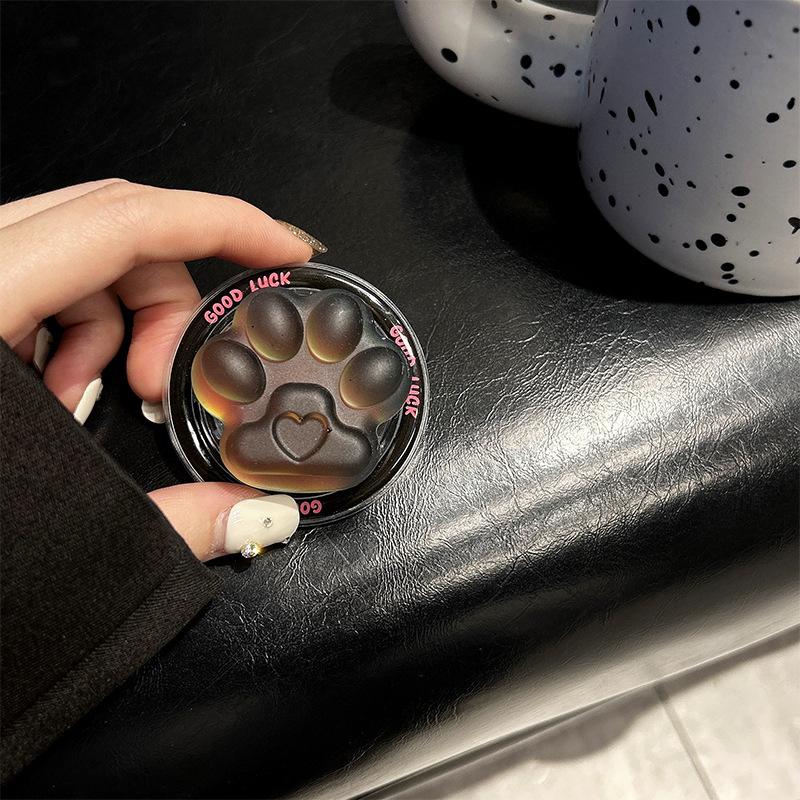 Cute Fun Blue Light Matte Cat Paw Magnetic Suction Small Cartoon Funny Mobile Phone Holder Korean Back Sticker Airbag
