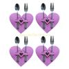 4Piece Portable Heart Silverware Holders For Valentine's Gatherings top sale