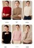 Women's New Fall/Winter Thick Cashmere Sweater, Half-High Collar Loose Knit, Plus Size Pullover Base Layer.