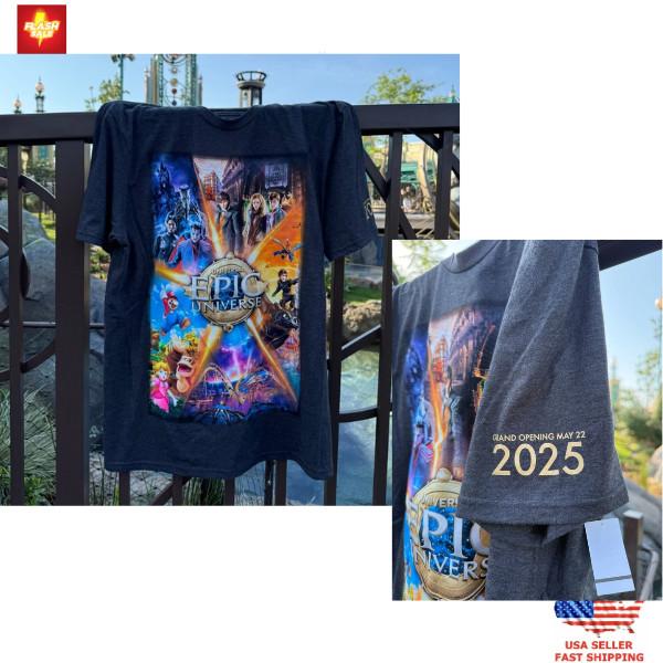 New Apparel Universal Epic Universe Grand Opening Day Adult T-Shirt May 22 2025 Unisex T-Shirt XXXL