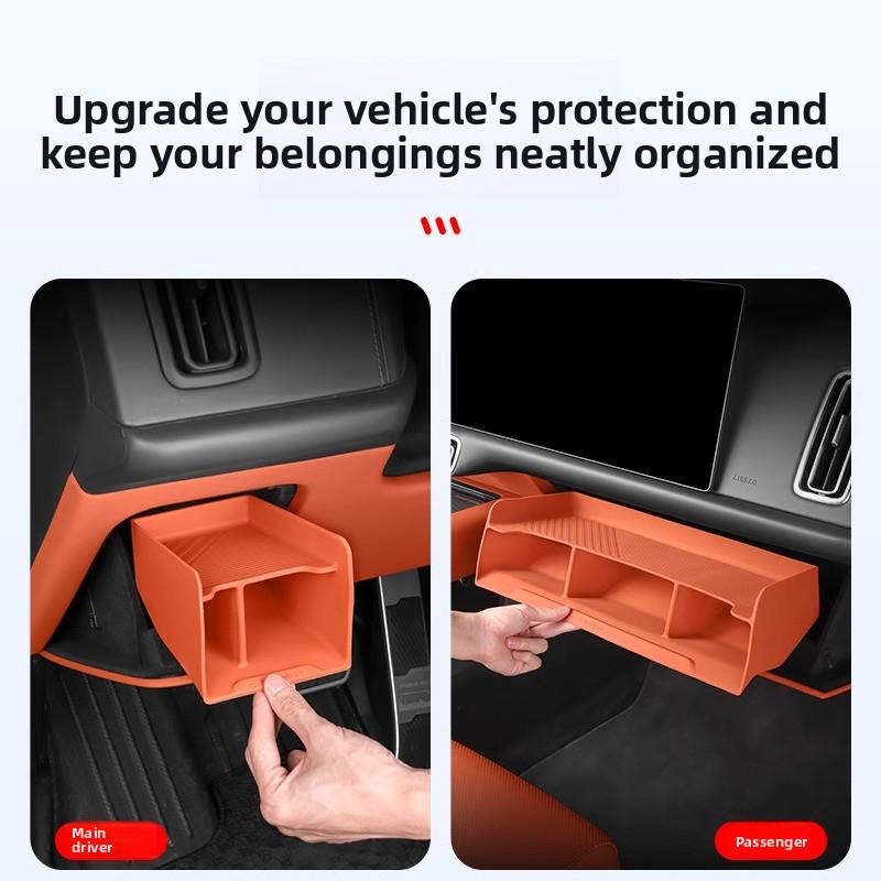 For Li Auto L6 L7 L8 L9 Car Front Passenger Silicone Storage Box Glove Box Storage Partition Car Interior Modify Accessories