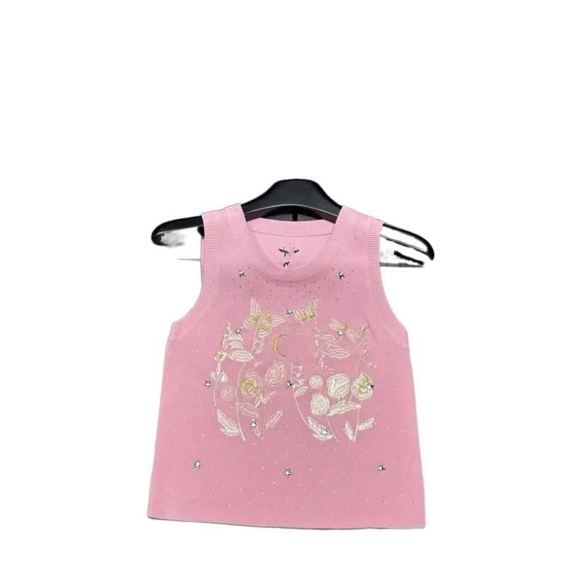 2026 Summer Knit Vest with Butterfly Embroidery