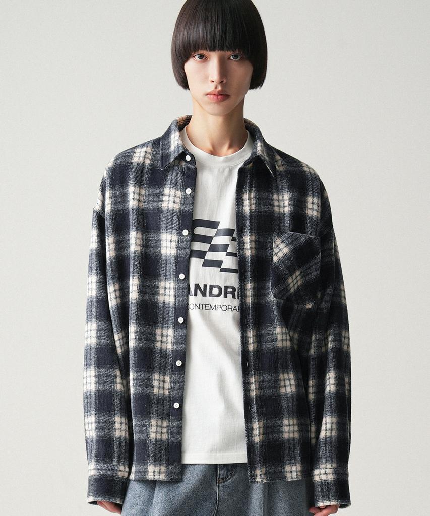 AVANDRESS Peter Check Shirt Brown