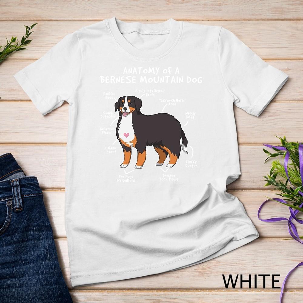 

Anatomy Of A Bernese Mountain Dog Puppy Gift Unisex T-shirt 4XL