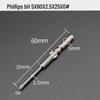 GOOD801 Electric Phillips Head Screwdriver Bit, 5mm Shank, 3mm Magnetic, 60mm Length