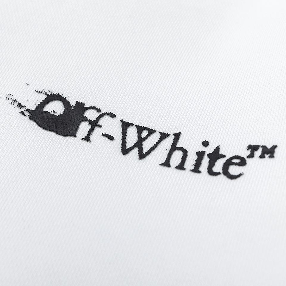 Off-White 2025 Autumn and Winter New Graffiti Arrow Pattern Printed Hooded Sweatshirt for Men and Women