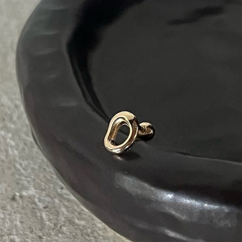 youngglow 14k oval line piercing