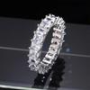 Bright Green Cubic Zirconia Ring Female Engagement Party Jewelry Noble Lady Fashion Wedding Ceremony Accessories Gift
