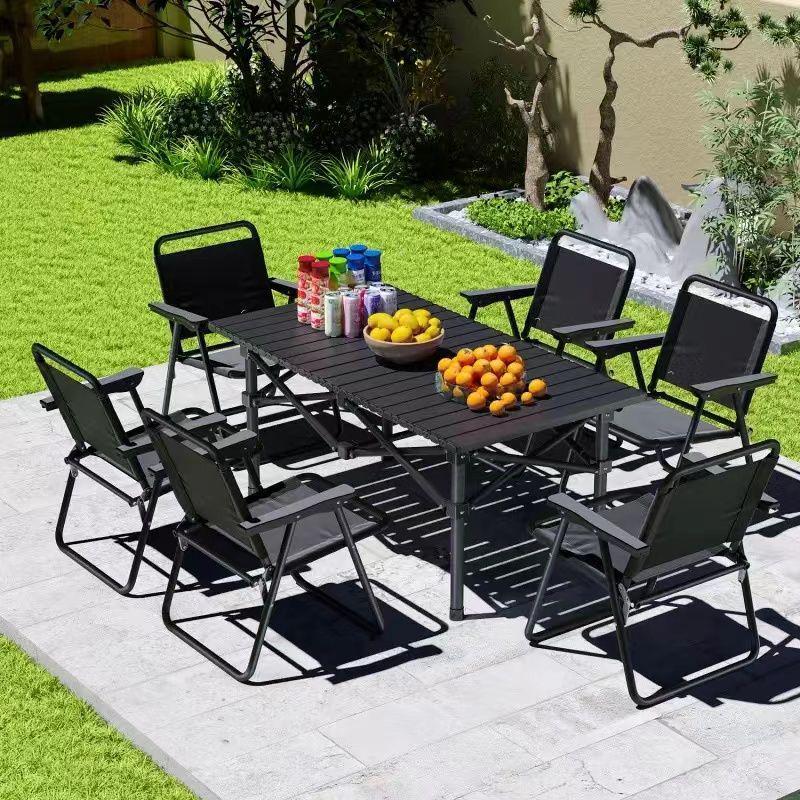 Folding Outdoor Table and Chair Set with Storage Bag - Quick Fold, Easy Store, Perfect for Fishing, Picnics, and Night Markets