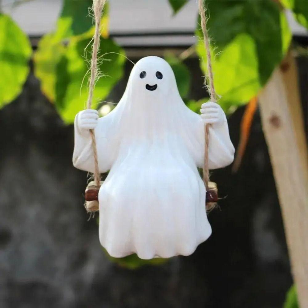 

Resin Car Decor Pendant Small Figurine Ghost Ornaments Ghost Swing Pendant Halloween Decoration