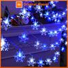 1PC Christmas Snowflake String Lights LED Battery Operated Waterproof Snowflake Fairy Lights For Bedroom Home Garden Party Decor