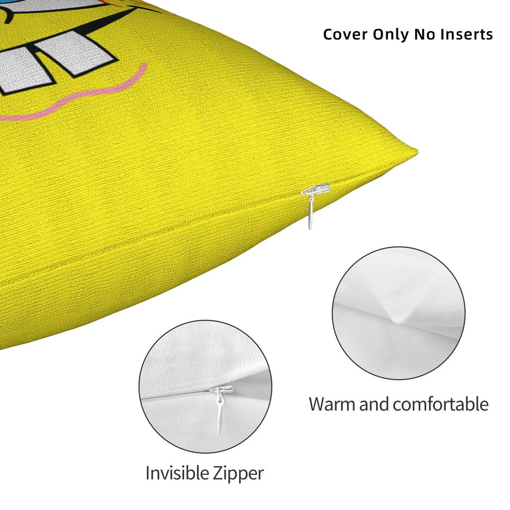 S-Spongebobeds S-Squarepantsed Sponge Man Pillow Cover Design Cushion Cover Kawaii Pillow Case For Living Room Bed Chair