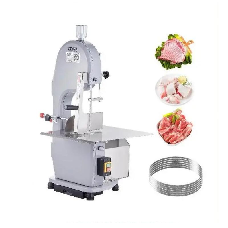1500W High Power Stainless Steel Blade Bone Bandsaw Machine Commercial Electric Meat Bone Saw Countertop Bone Cutting Machine