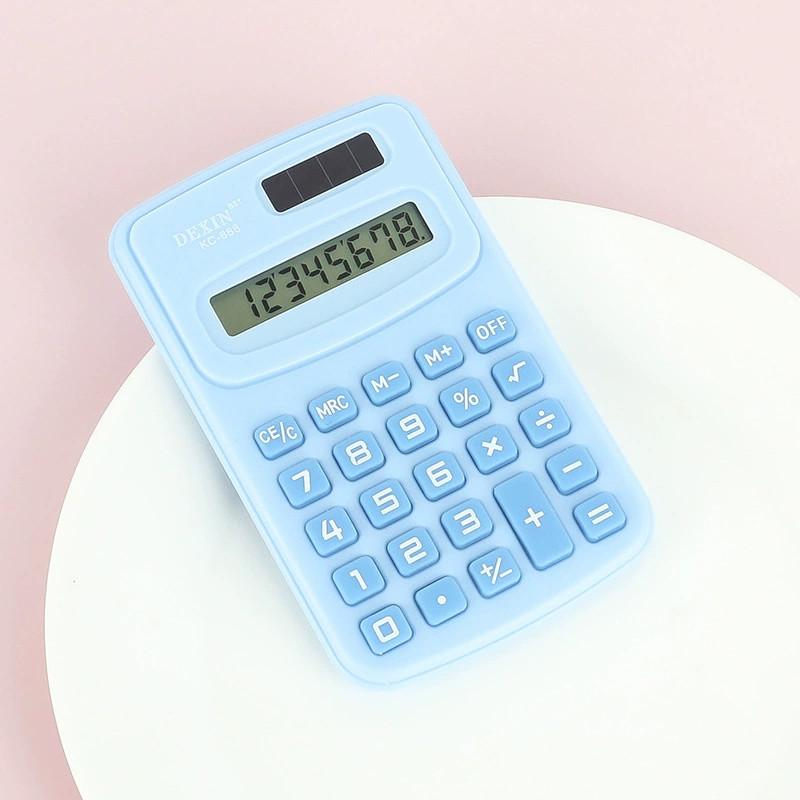 Mini Calculator Slim Solar Power Studentstest Stationery Office Easy Gift Carry