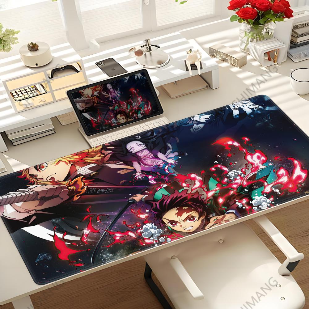 Tappetino Mouse Demon Slayer Giapponese Kimetsu No Yaiba Tanjiro Accessori Gaming Mousepad Anime Azienda Mousepad Ufficio Scrivanie Gamer