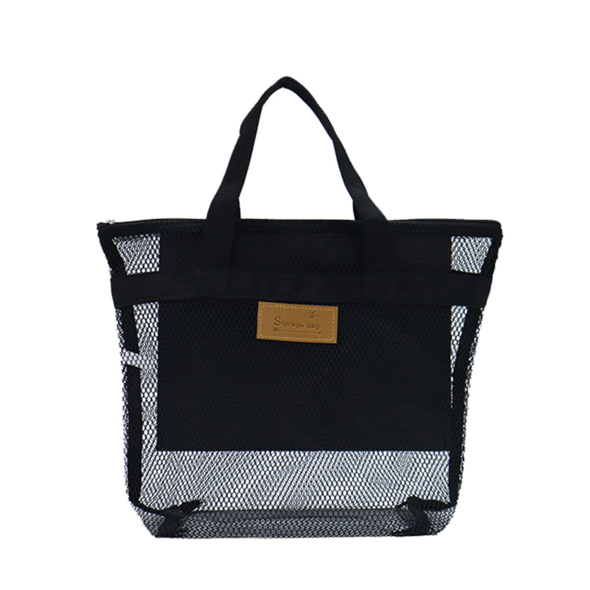 

Сетчатая сумка для хранения в душе, косметичка, портативный дорожный набор для мытья, многоразовая косметичка, органайзер для душа для ванной комнаты, общежития, пляжа, кемпинга чёрный