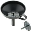 Steel Kitchen Funnel For Jars And Bottles + Strainer