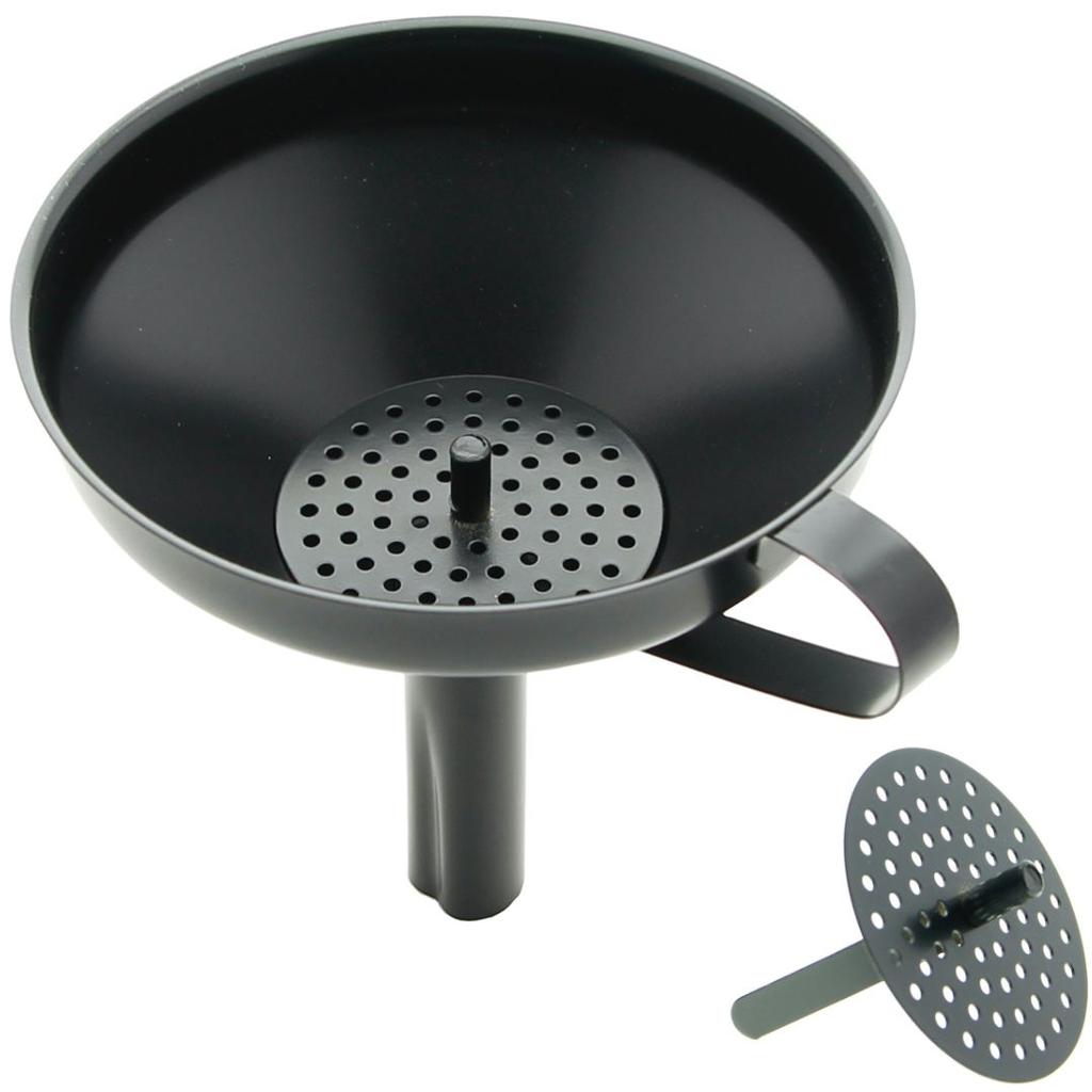 Steel Kitchen Funnel For Jars And Bottles + Strainer