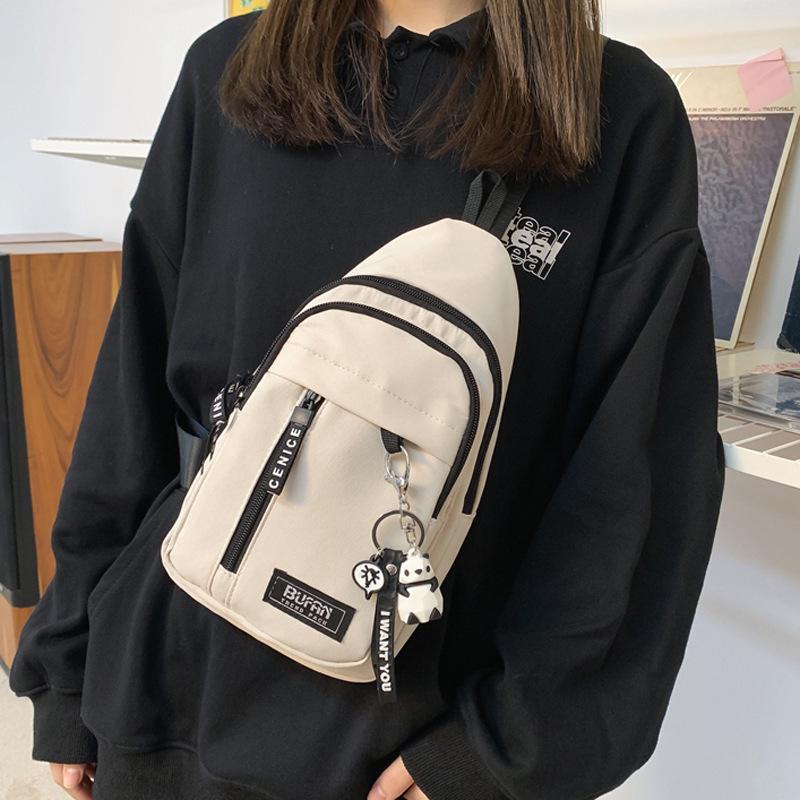 2023 New Canvas Crossbody Chest Bag: Unisex Japanese-Inspired Casual Bag for Students & Phones