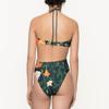 Women 1 Piece Swimwear+1 Piece Cover UP Two Piece Vintage Print Swimsuit Monokini Bikini 2 Piece Swimsuits